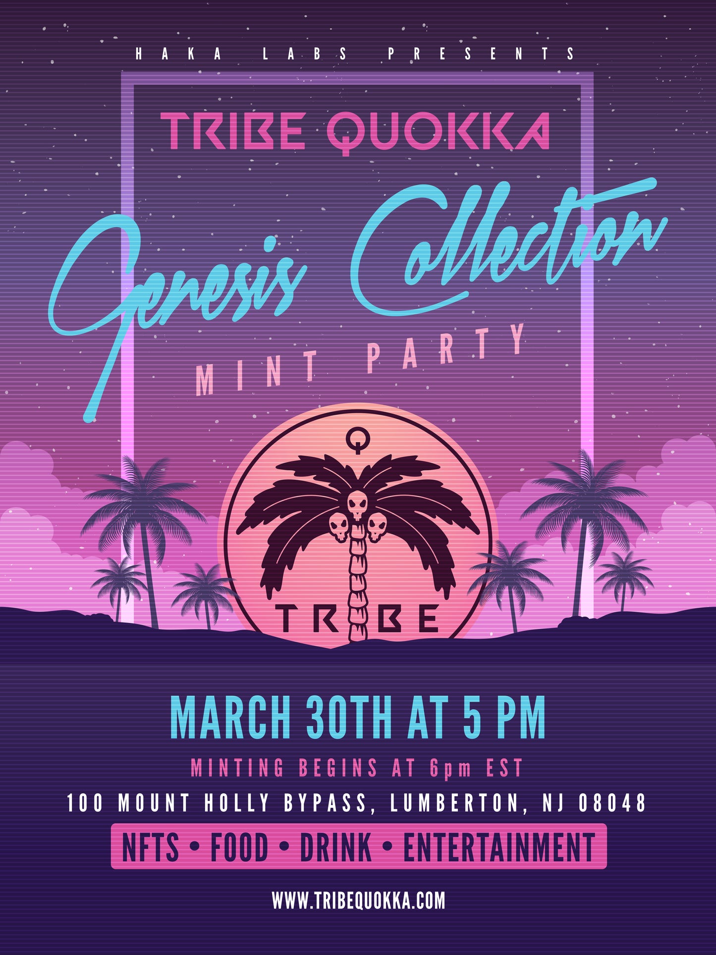 Tribe Quokka Mint Party Poster